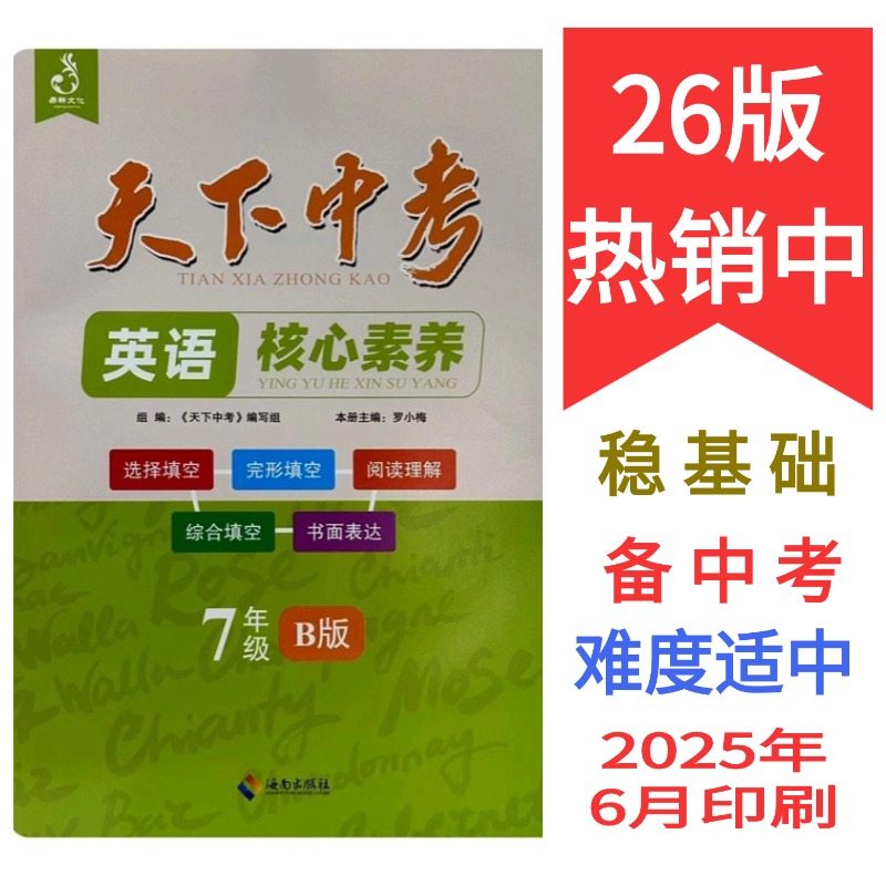天下中考英语核心素养提升七八九年级A版B版【武汉发货】