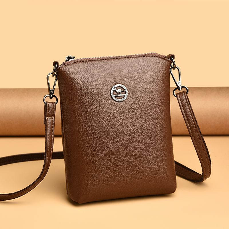专柜正品皮包休闲手机包2025新款软皮斜挎包百搭单肩包女士小包包