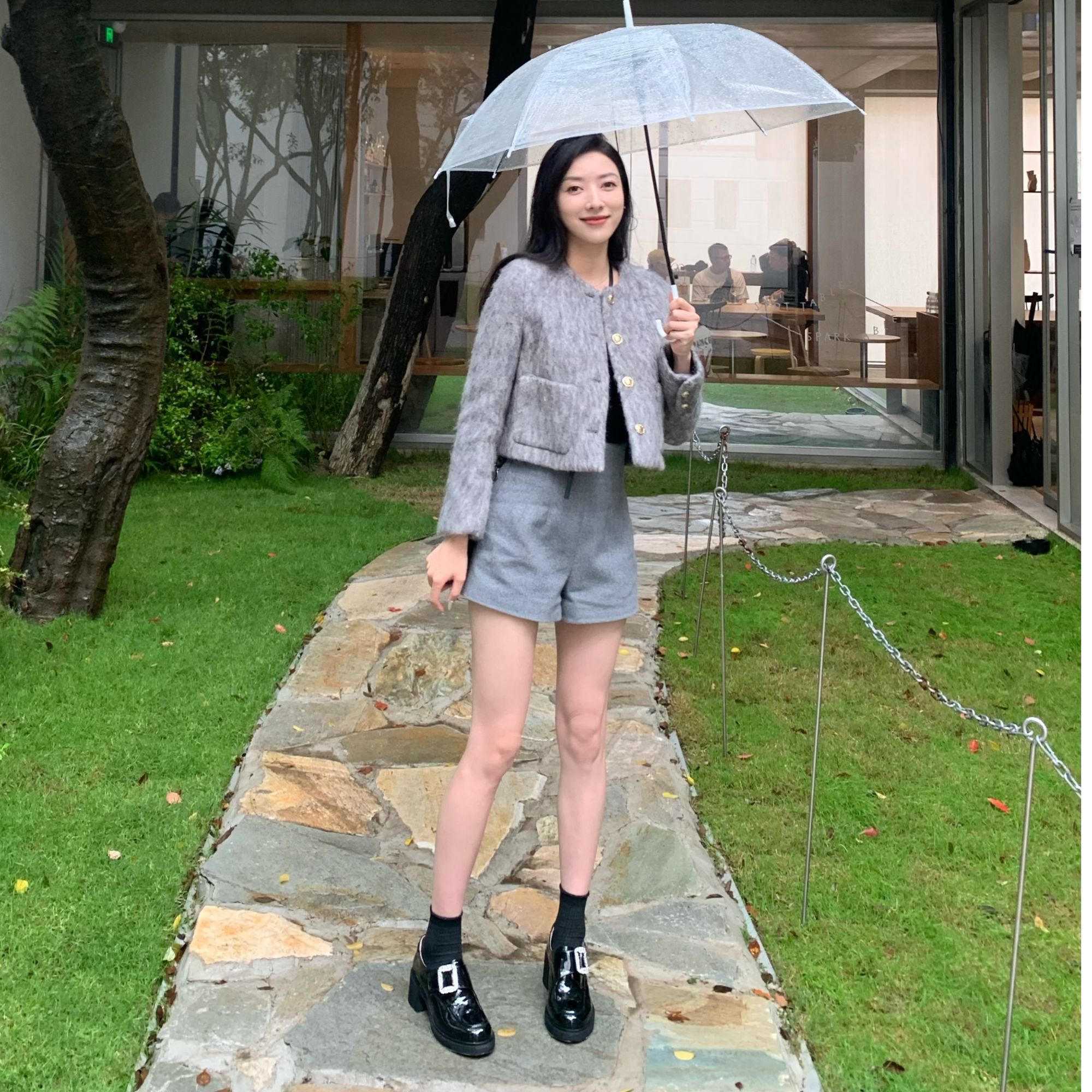 莱尔斯丹极光方糖2025秋季新款厚底真皮乐福小皮鞋单鞋女6T62802