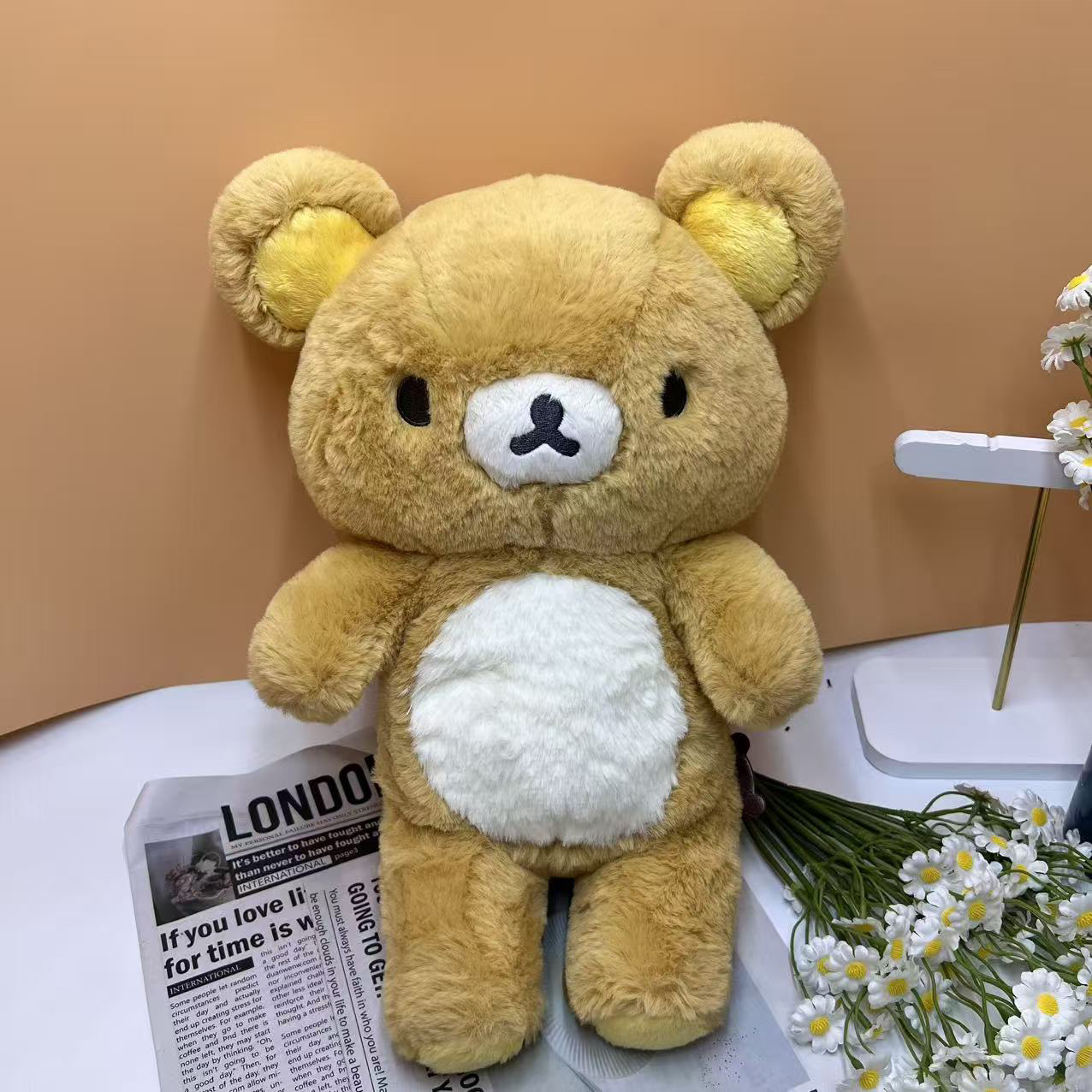 爆款轻松熊长毛系列可爱卡通毛茸茸萌趣公仔玩偶女生睡觉抱枕