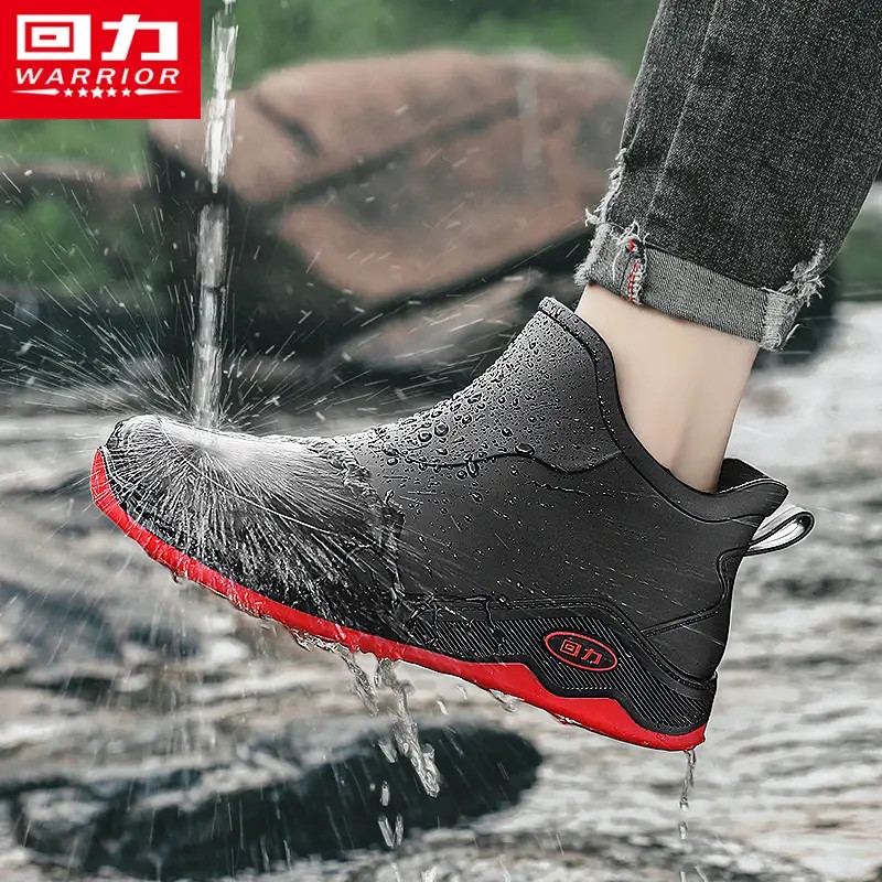 回力雨鞋男款2026冬季新款防水防滑短筒水鞋厨房工作户外钓鱼雨靴