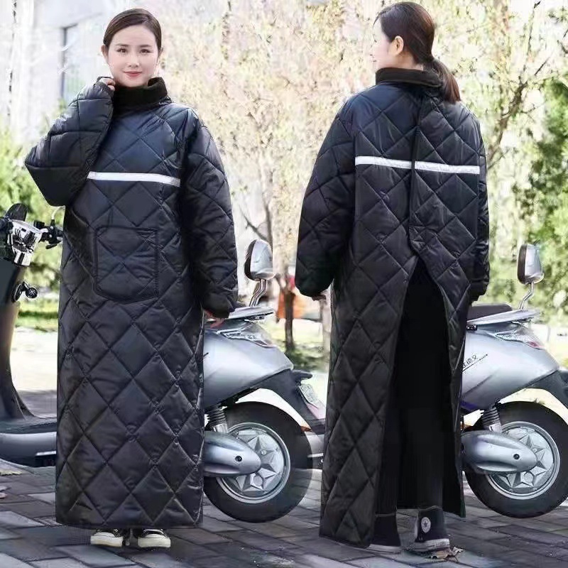 电动车挡风被冬季加绒加厚防寒防水骑车挡风衣电瓶车摩托车挡风罩