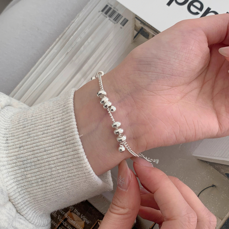 925银手链 有迹MilkyWay圈圈圆珠算盘珠通体S925纯银手链女