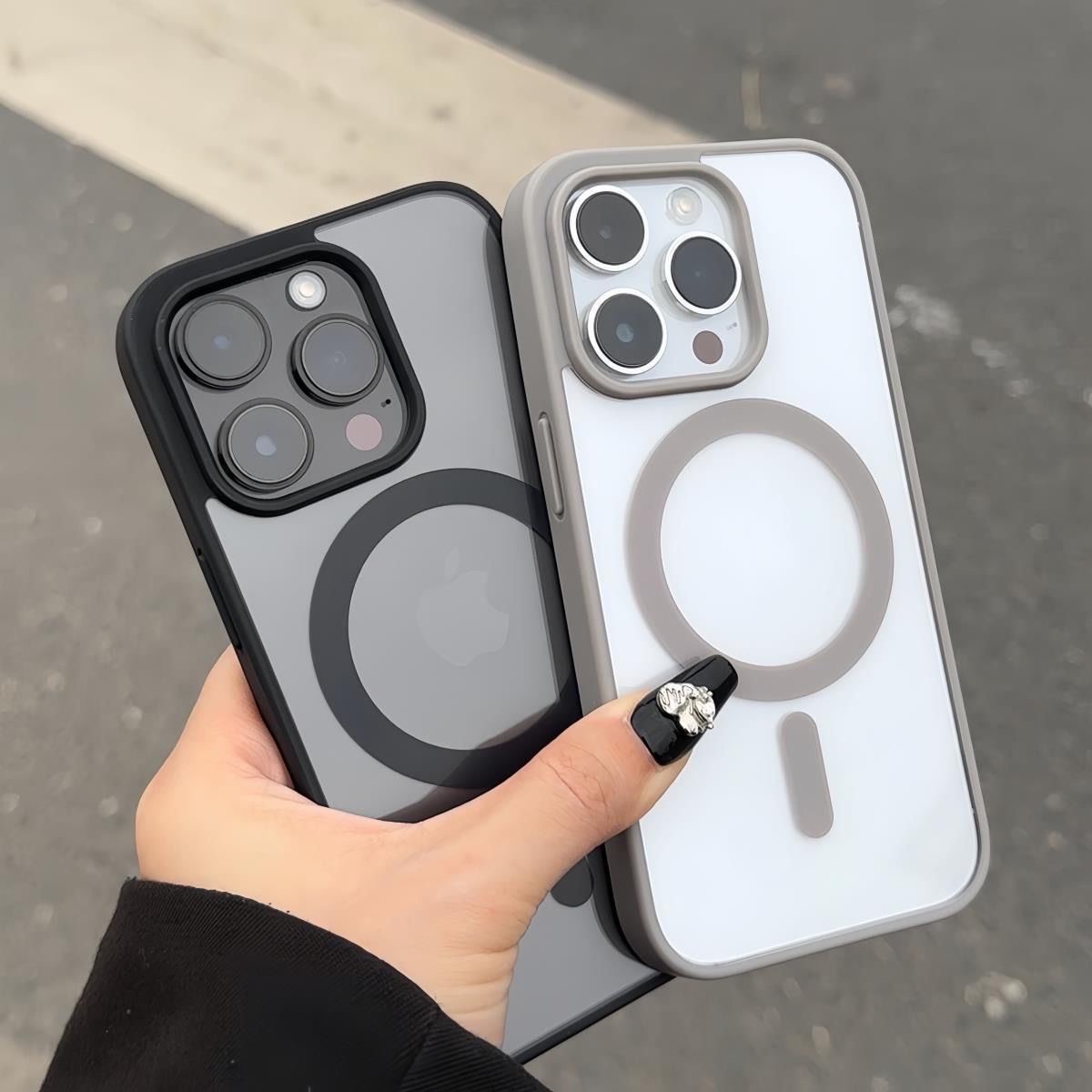 壳望磁吸壳适用苹果15Pro手机壳13硅胶XSMax/xr/12女16/14p套8P