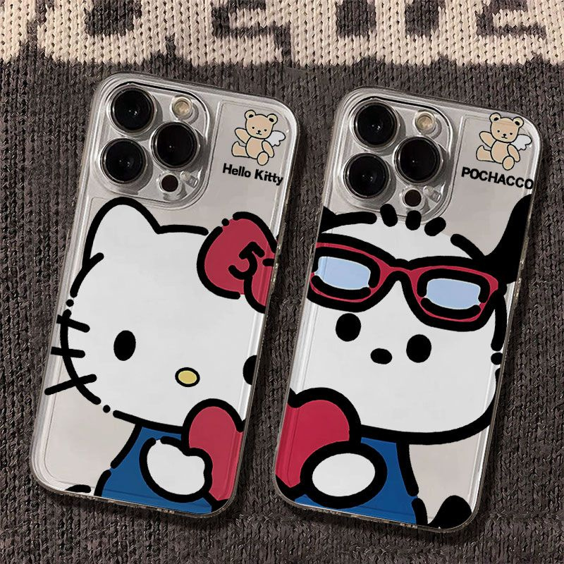 情侣适用14透明17ProMax爱心帕恰狗kt猫iPhone16苹果15手机壳软a3