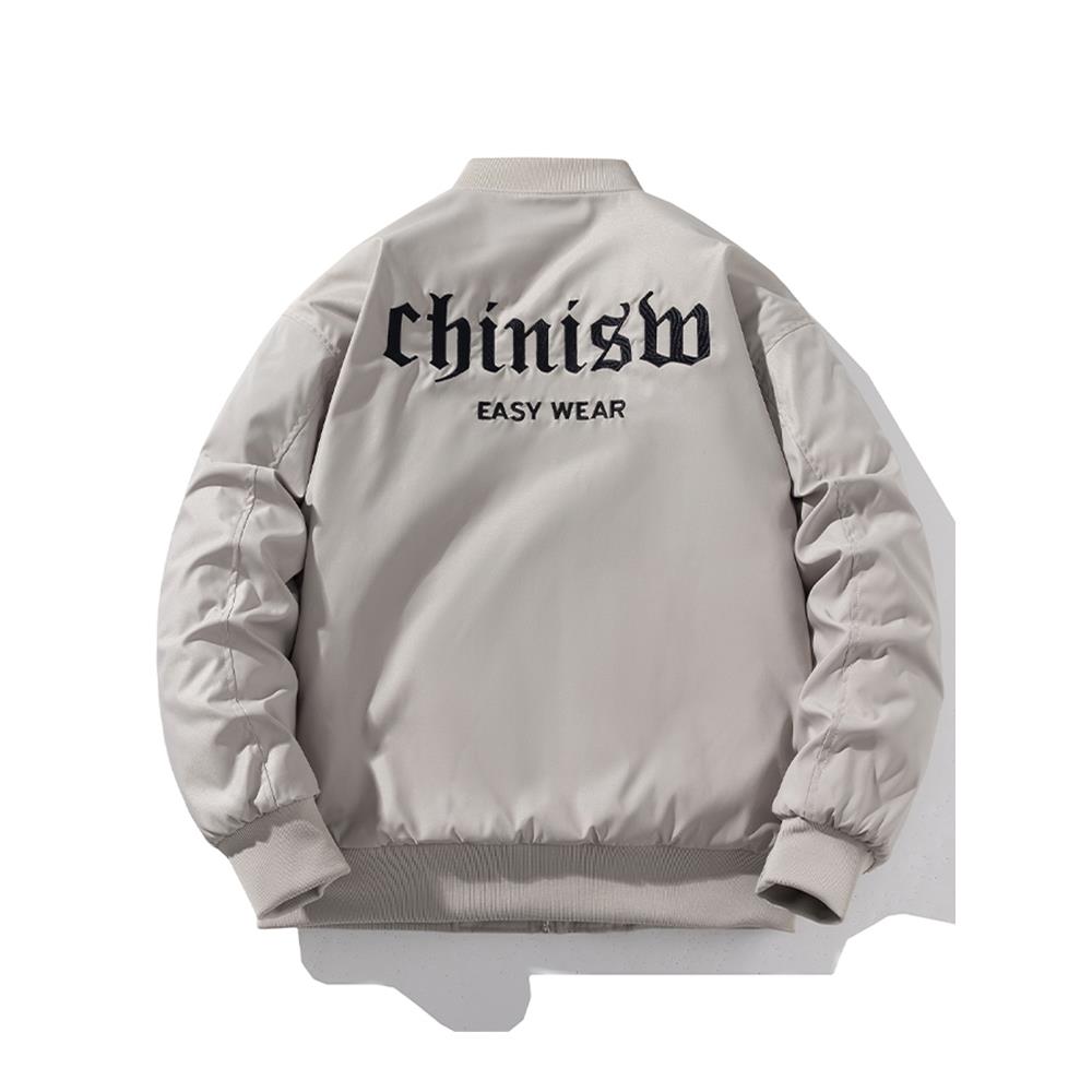 日系覆古字母刺绣加厚棒球服男情侣秋冬潮牌飞行员夹克衣外套