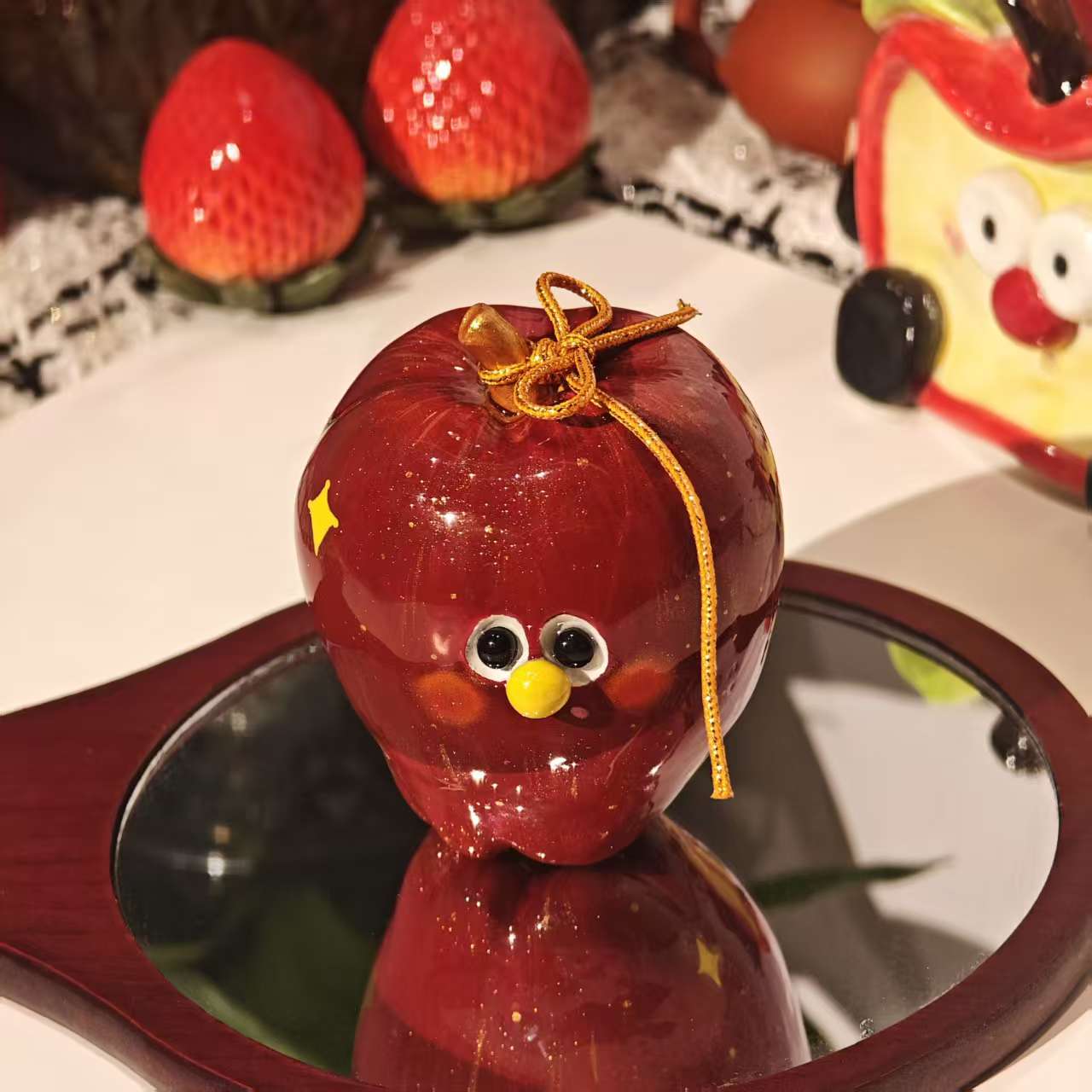 星愿苹果石塑粘土摆件