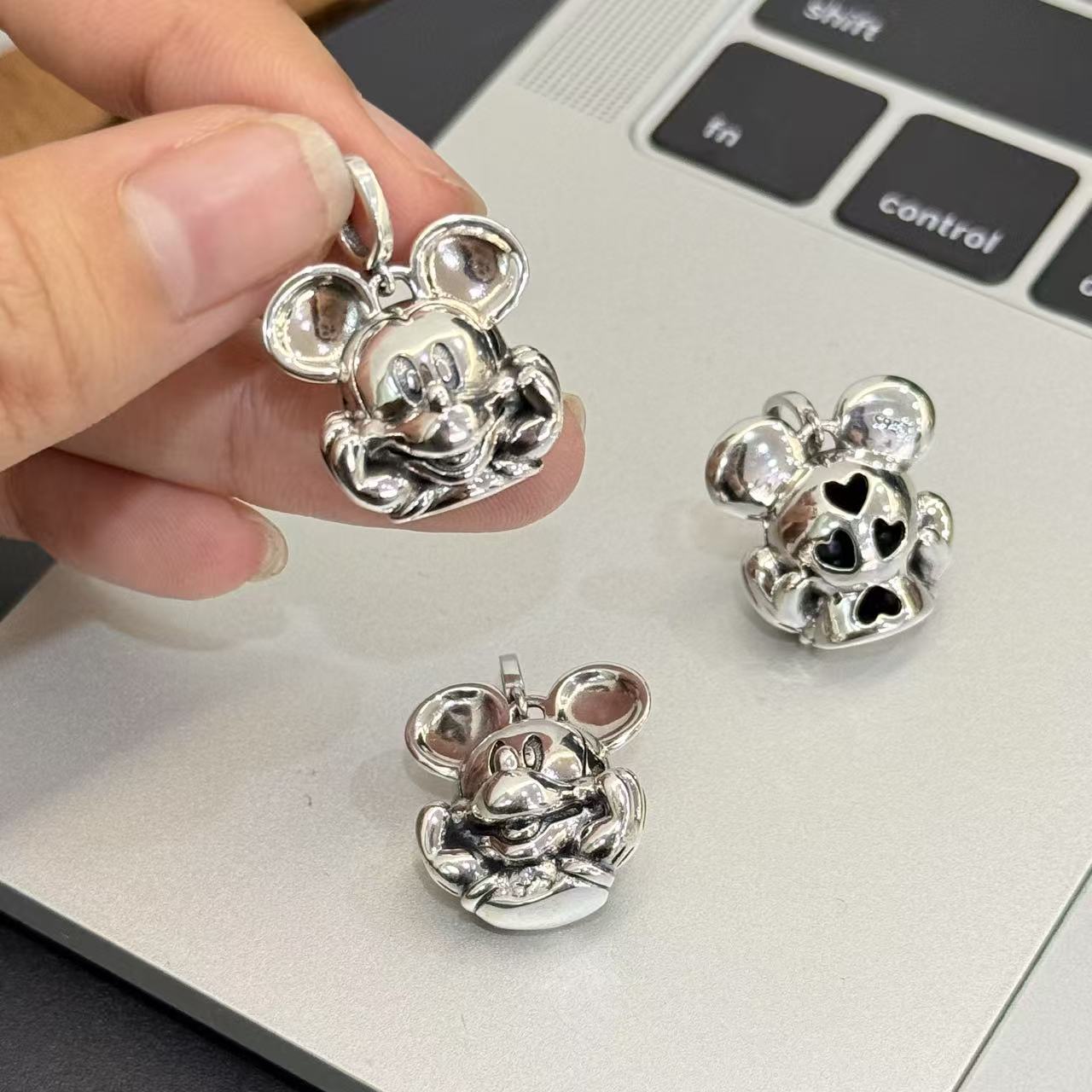 链子925银 【托腮米奇】吊坠精致百搭简约日韩气质轻奢中古时尚大版