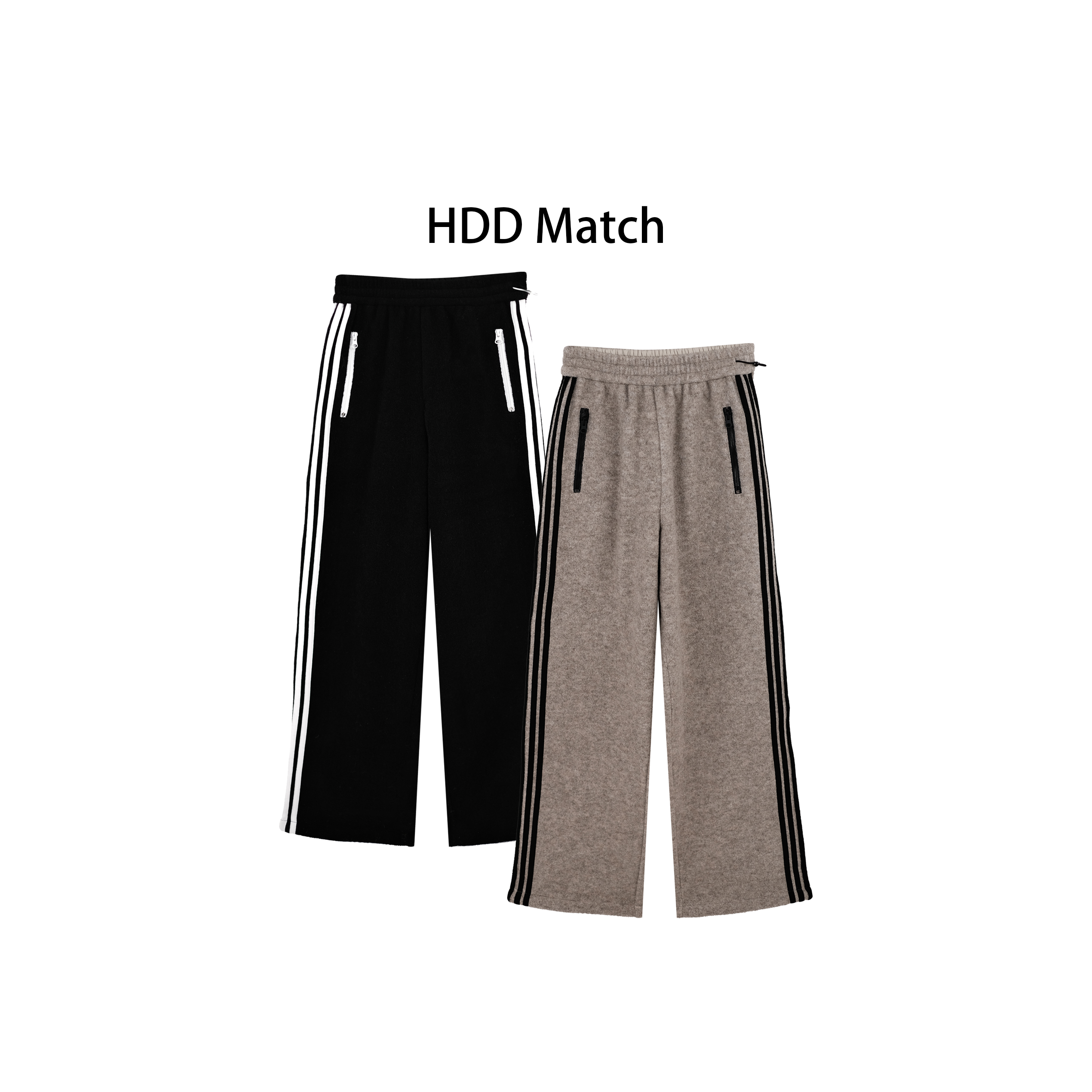 HDD- "运动序列" 秋冬加厚女款直筒条杠韩版卫裤休闲裤 Y9471