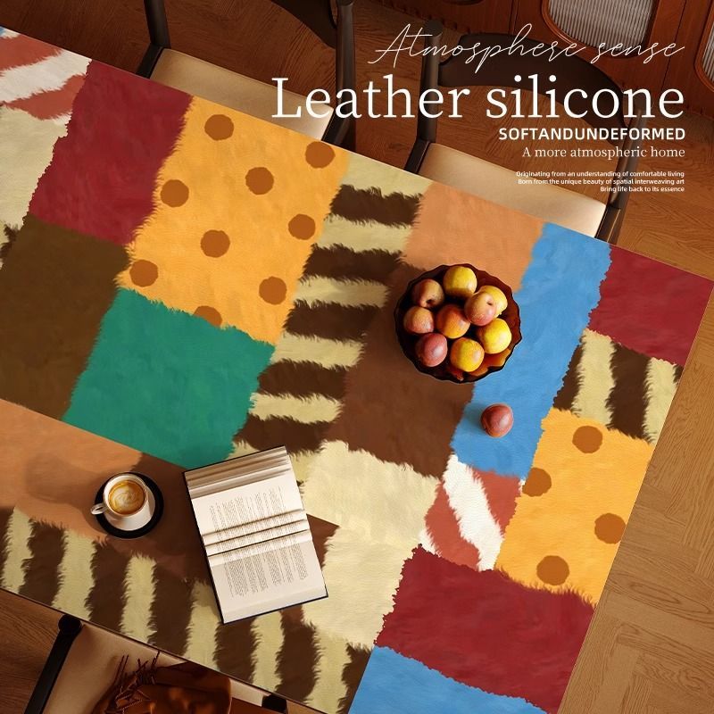 美式多巴胺餐桌垫防水防油防烫免洗桌布茶几台布桌面保护pvc垫子