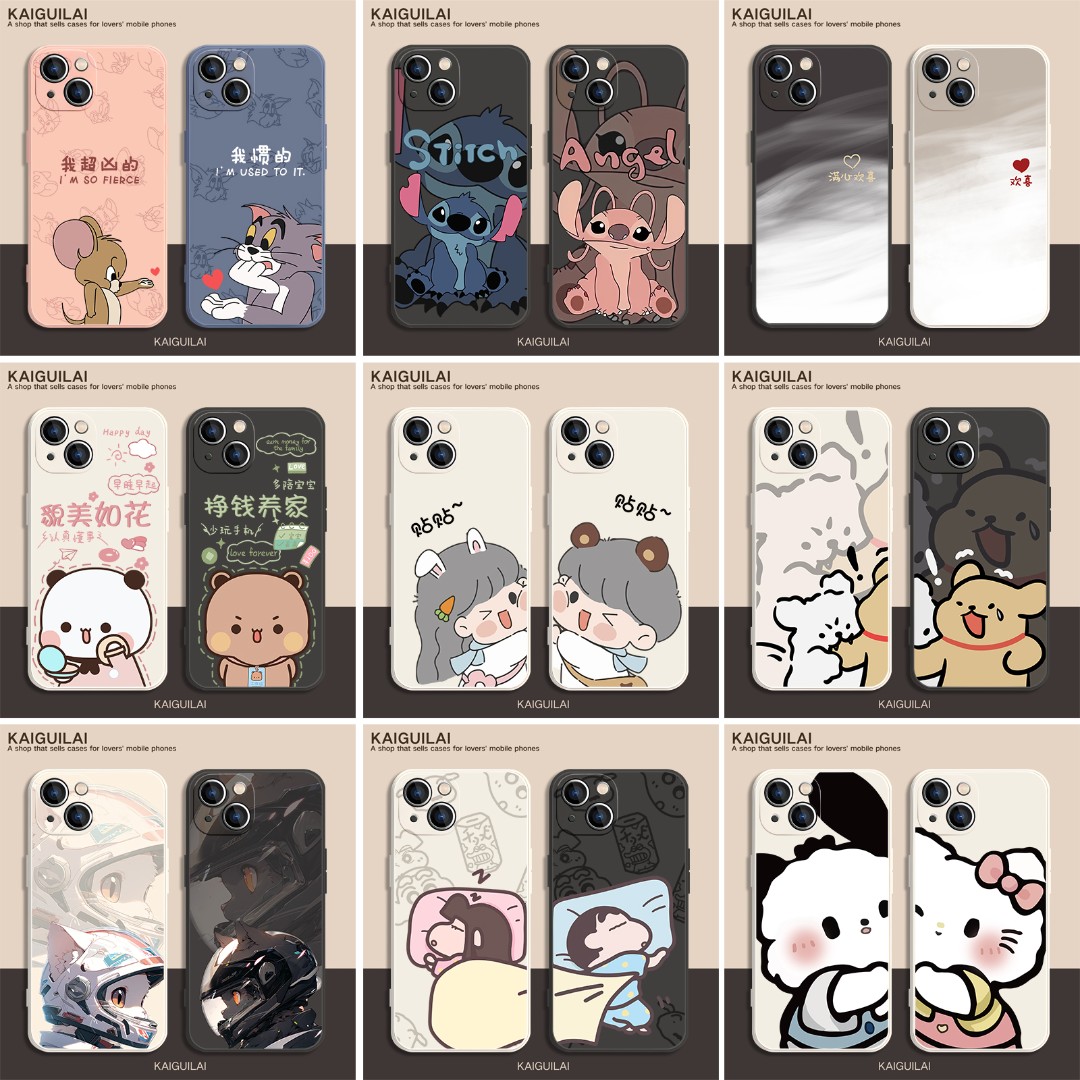 情侣手机壳任意不同机型号硅胶适用苹果华为OPPO小米vivo一男一女