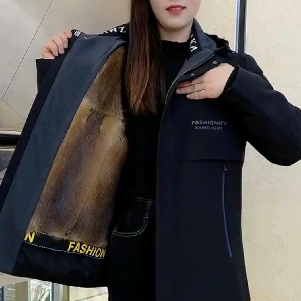 3.0男士｛真皮真毛｝秋冬商务男装休闲外套可拆卸皮毛一体派克服