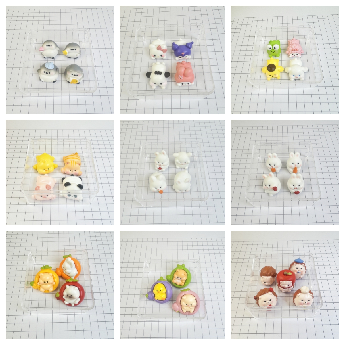 LA21系列手工捏捏模具滴胶火漆蜡模具三丽欧企鹅草莓熊露比刺猬狗