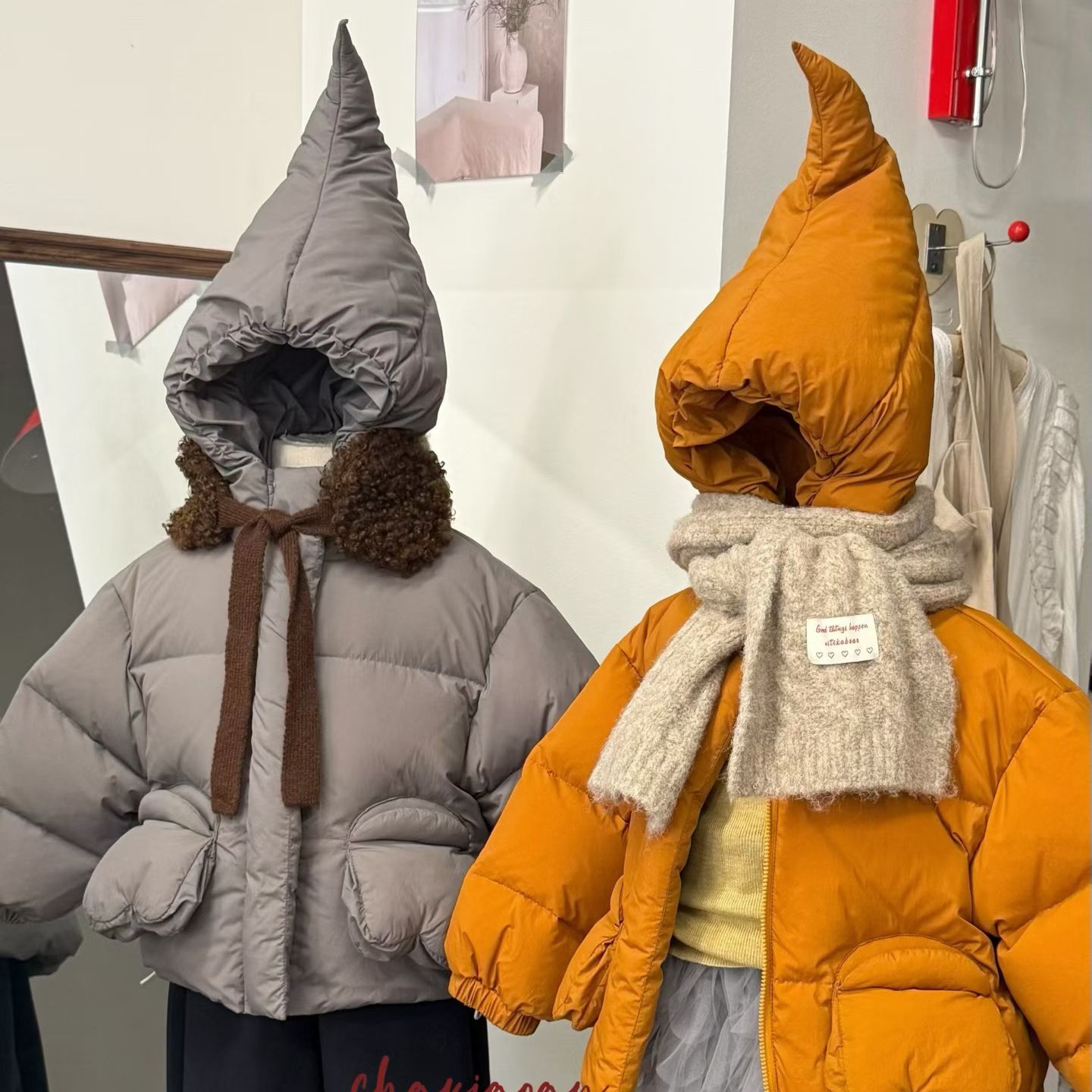 福利价no退换慎拍茶小安可溯源新国标白鸭绒星星帽羽绒服男宝女宝