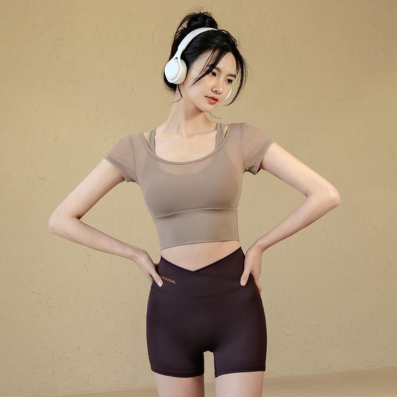 LULUISSUE带胸垫瑜伽服女运动普拉提训练健身服上衣套装高级感运