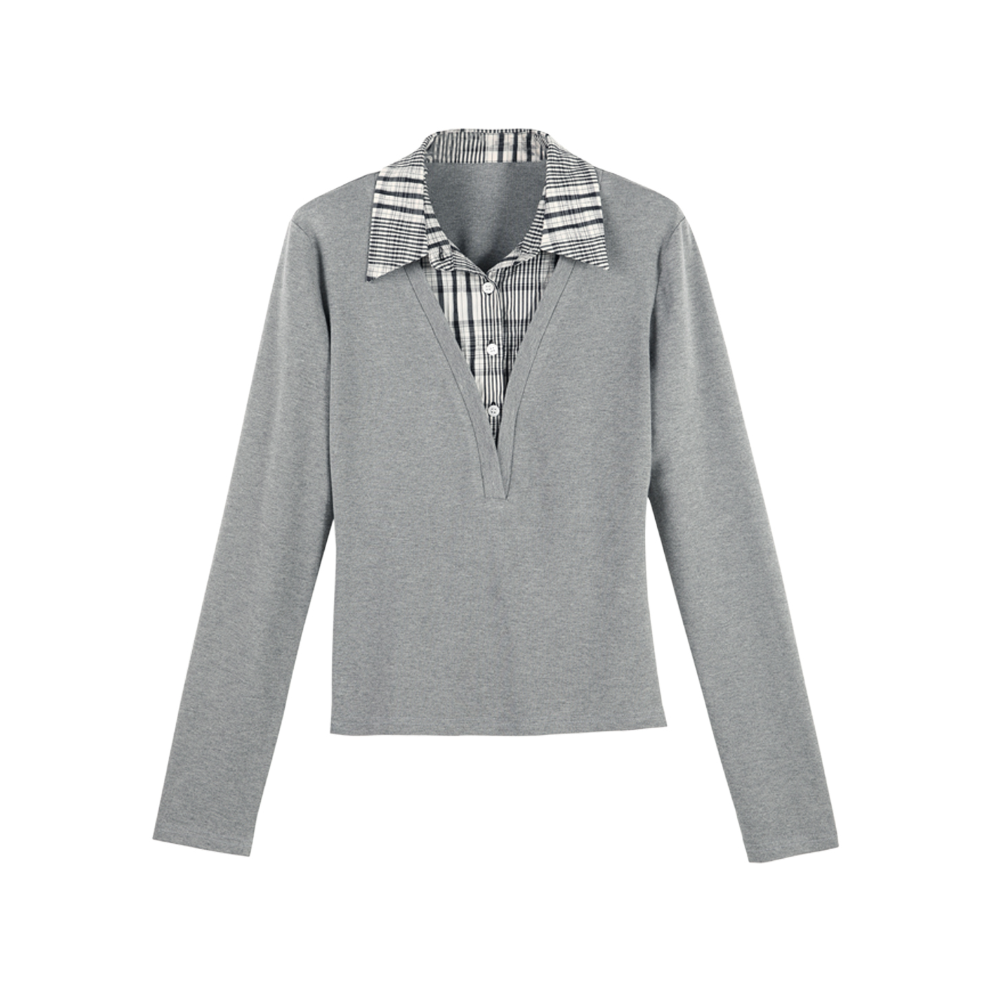 【大蜜蜜】2025秋季polo领假两件长袖套头针织上衣HBZW800088