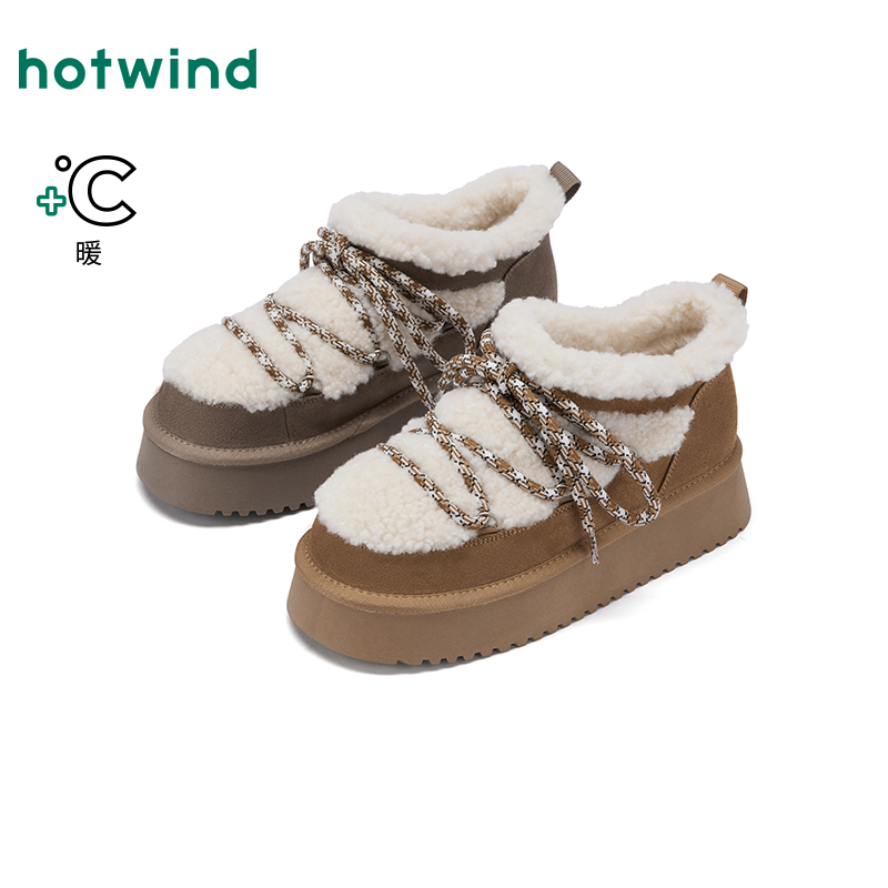 热风加绒勃肯雪地靴2025年冬季新款女士时尚休闲靴H89W25418