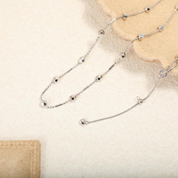 坠链均925银 梁雅帝新品【几何镭射切割闪星珠球】设计感纯银项链