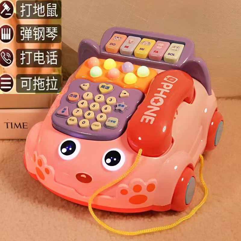 儿童电话机仿真座机益智玩具幼儿早教音乐电子琴女孩手机宝宝0岁3