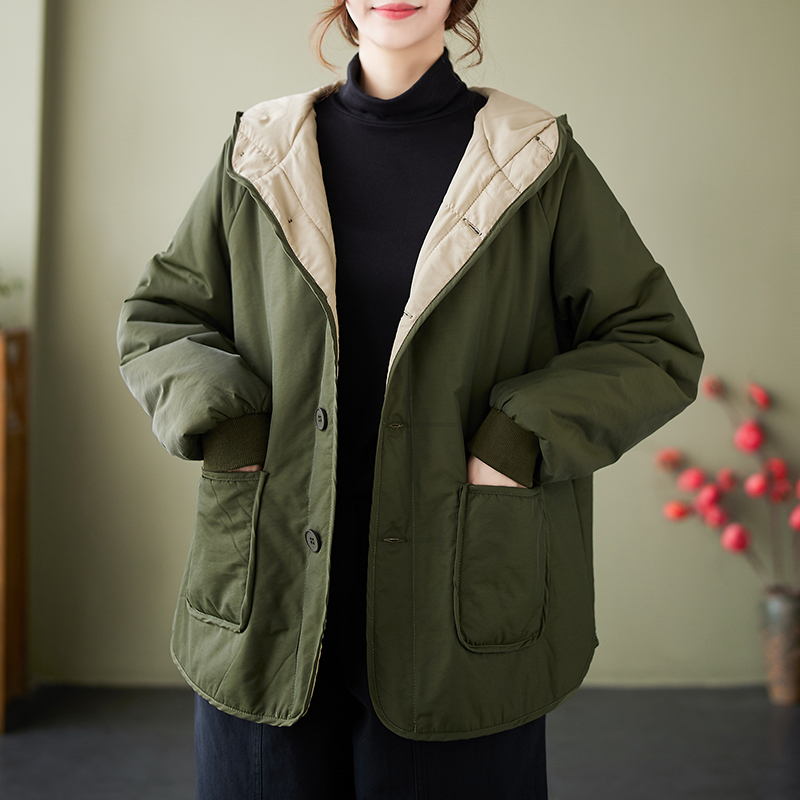 秋冬季宽松加厚棉衣棉服女休闲百搭连帽短款面包服挡风保暖外套潮