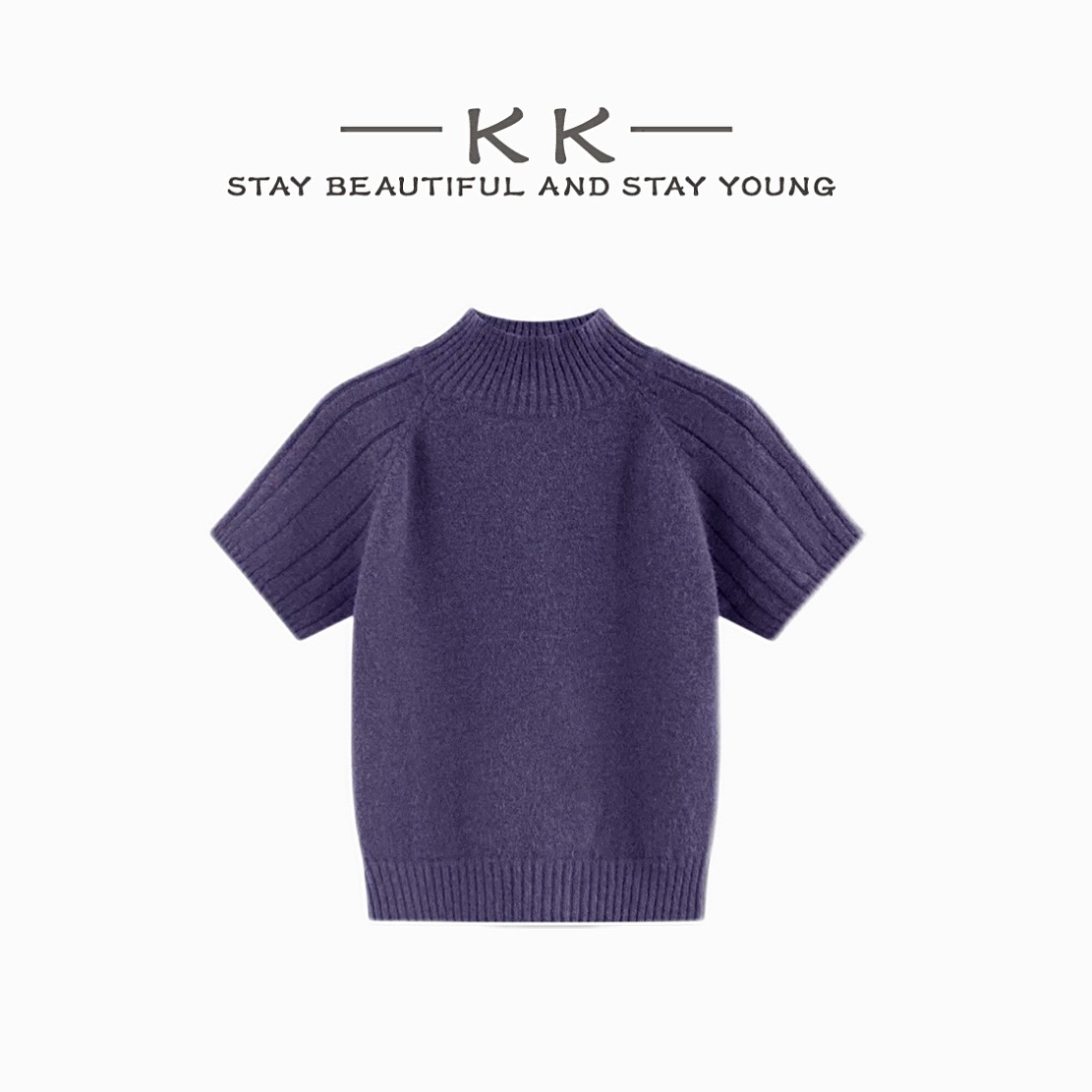 KK欧版·兔绒羊毛·秋半高领高比例正肩超柔软糯感单穿内搭绝美毛衣