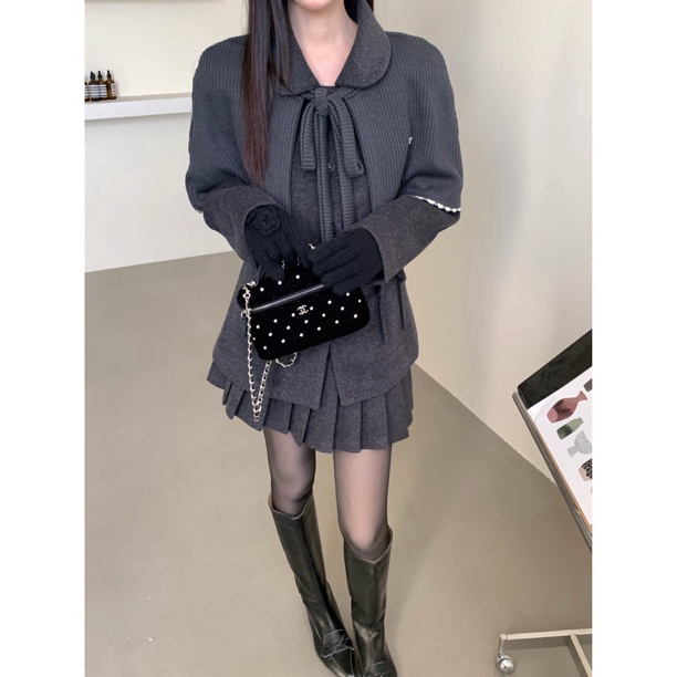 赵小小【古典千金】9218 冬季千金穿搭毛呢外套高级感短款斗篷+披肩