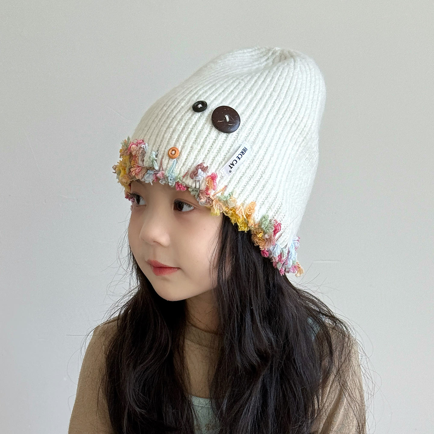 女童帽子秋冬季毛线帽保暖防寒儿童堆堆帽户外女孩针织帽韩版甜美