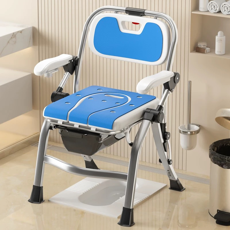 老人洗澡椅折叠蹲厕马桶移动座椅坐便椅孕妇沐浴椅防滑洗澡椅椅子