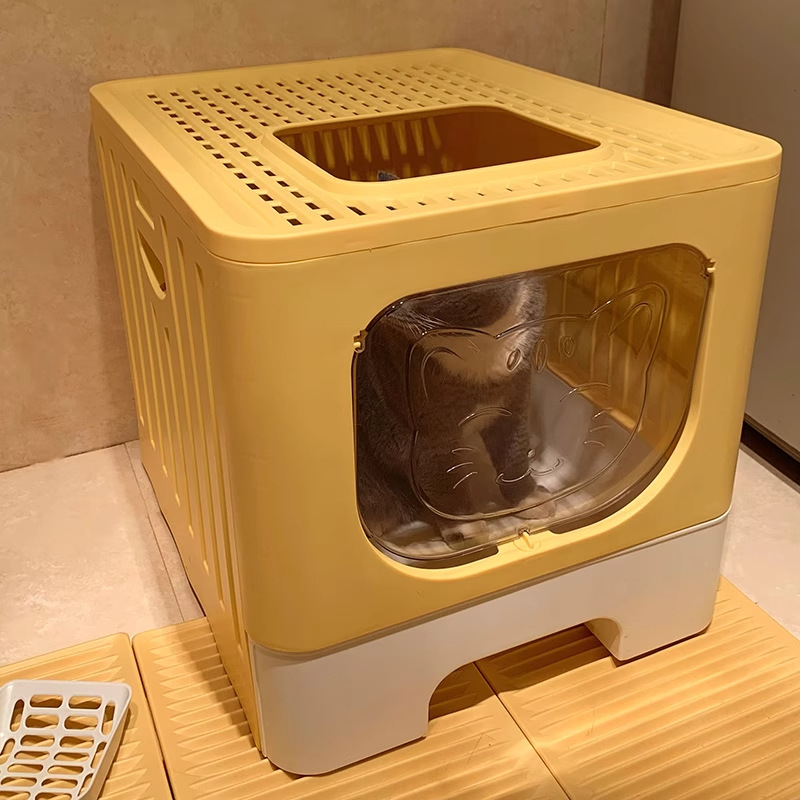 猫砂盆超大号防外溅猫厕所全封闭抽屉式猫屎盆防臭抽屉猫沙盆加高