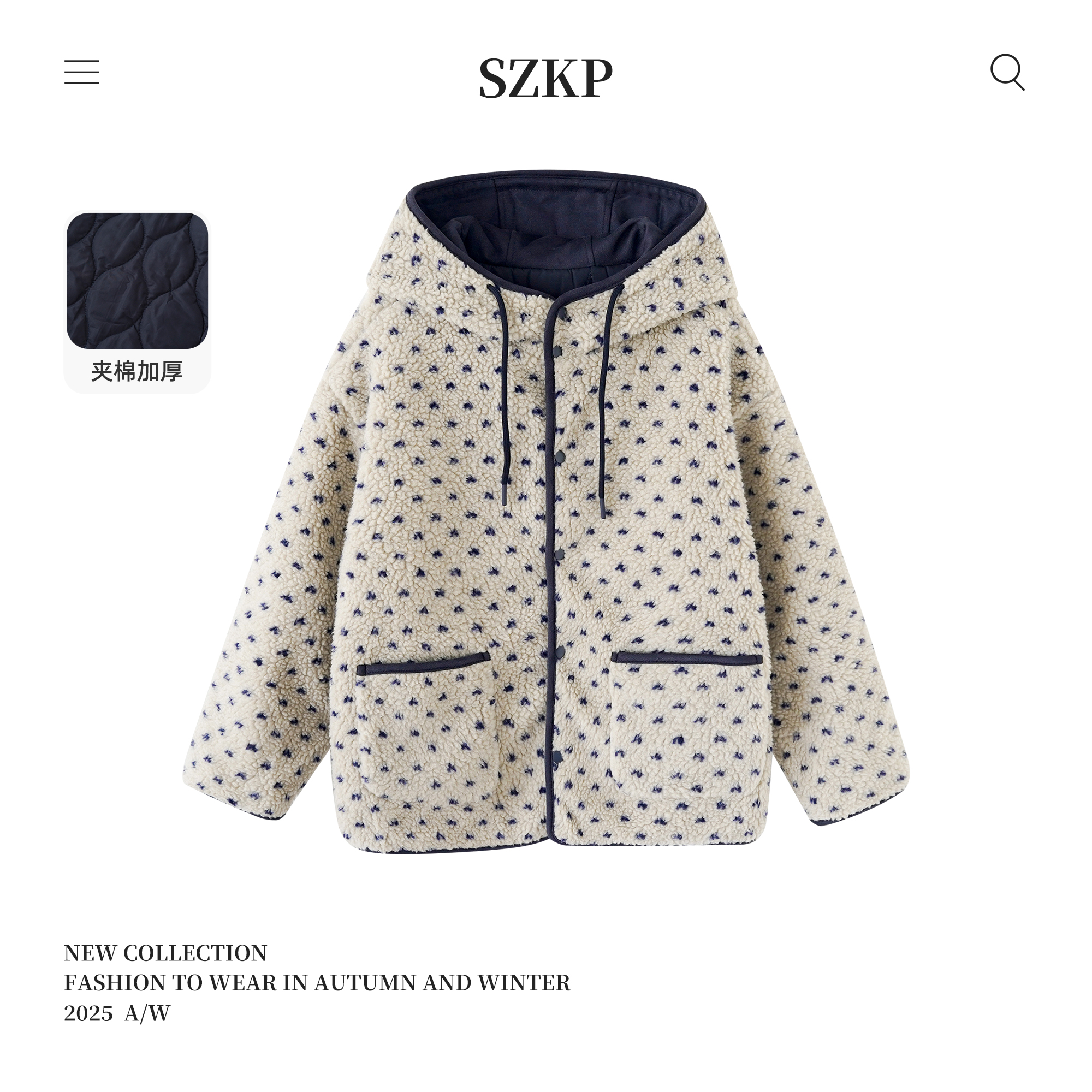 SZKP冬季新款女童保暖上衣中大童休闲时尚儿童毛绒外套YNYD556375