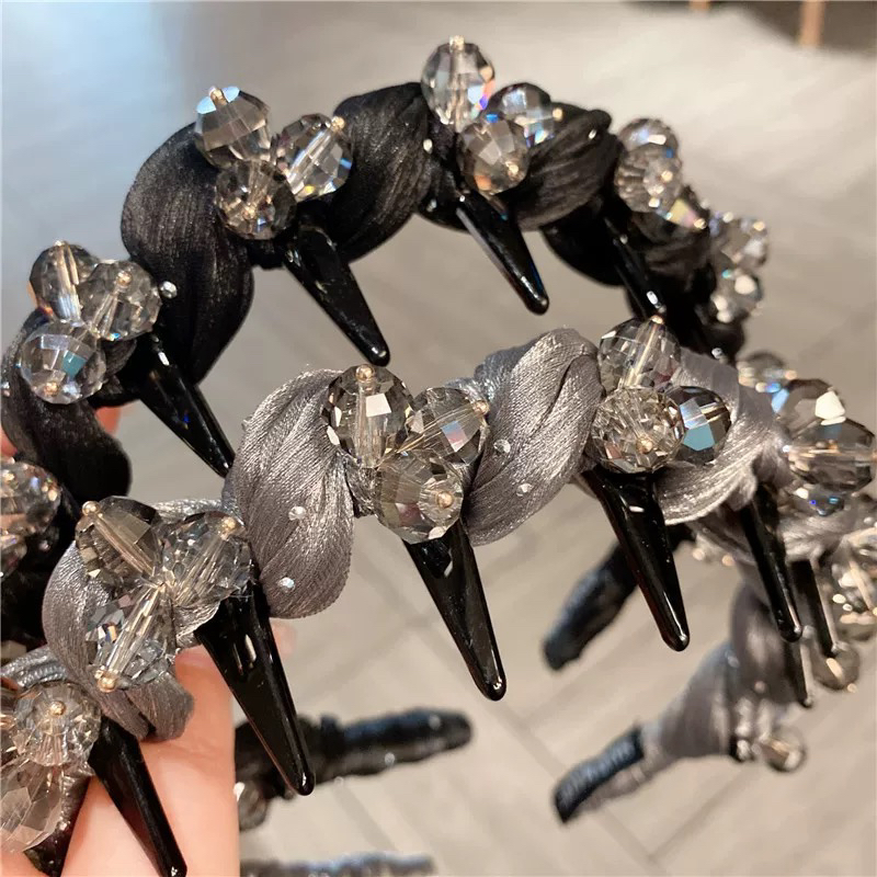 【东方之珠】百搭气质水钻洗脸上班族发饰高颅顶脸小气质齿梳发箍