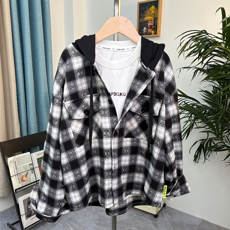 男童外套春秋款2025新款韩范儿童秋装提花格子潮童痞帅酷百搭洋气