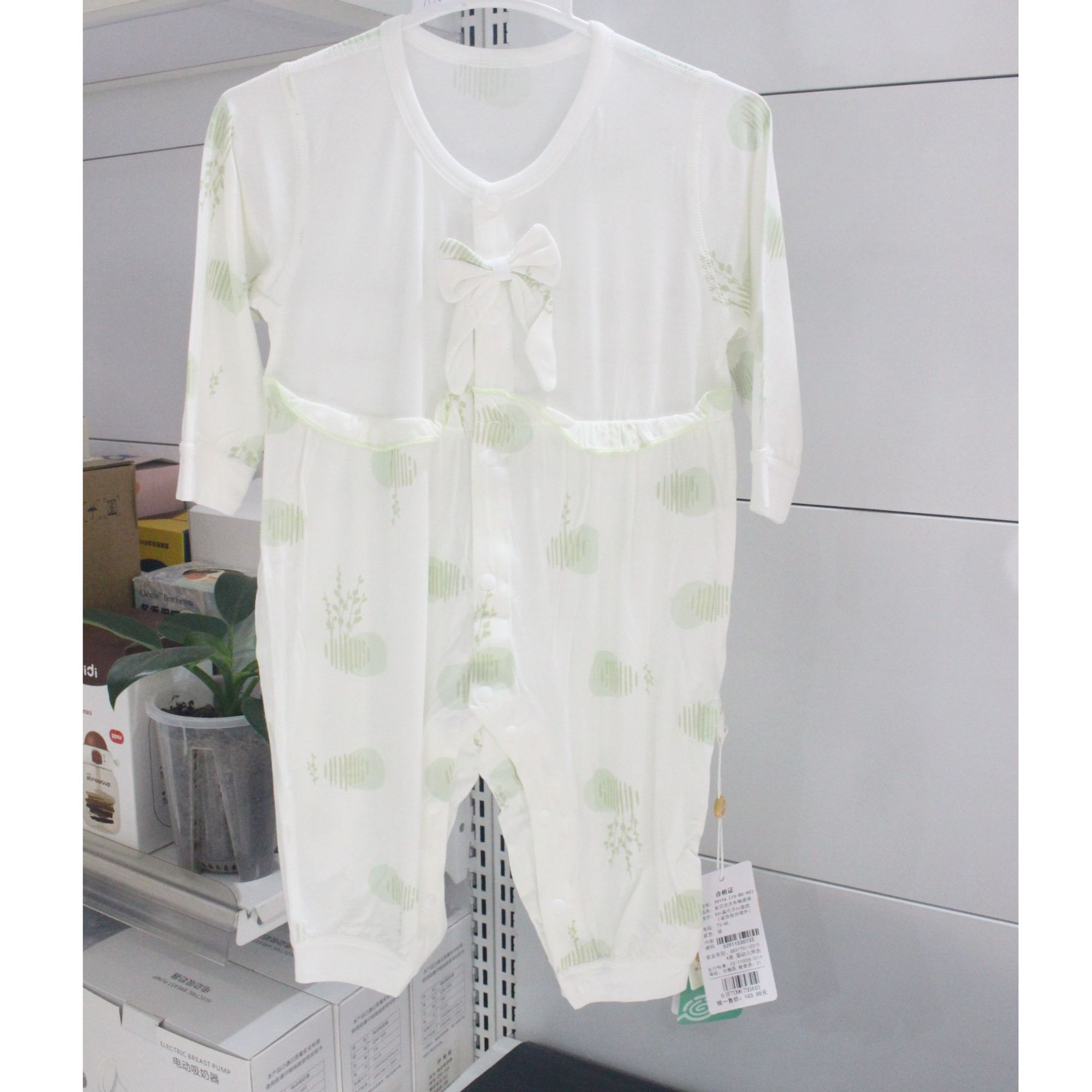 夏季莫代尔长袖哈衣爬服婴儿连体衣女宝长袖连体衣空调房薄款爬服