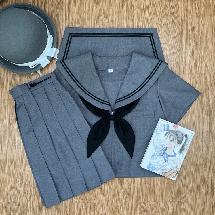 南御社原创正版基础款灰二本水手服校供感学院风jk制服短裙套装女