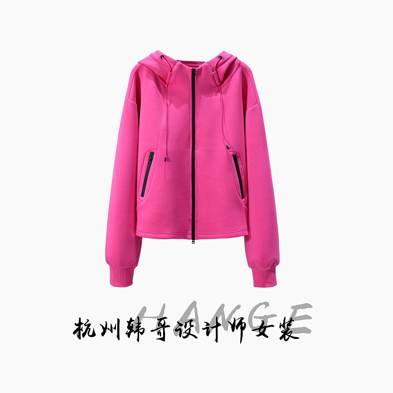 【亮哥欧货女装】2026早春新品《璀璨洋红》抓绒磨毛加厚外套260137