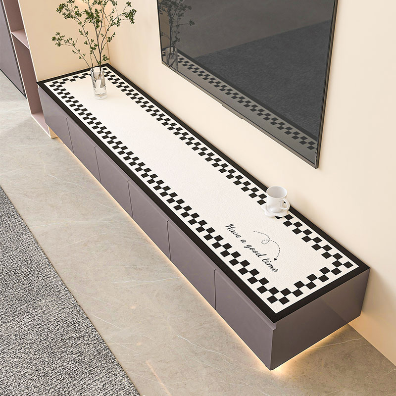 电视柜桌垫长条桌布轻奢餐边柜鞋柜玄关台面保护垫防尘罩遮布盖布