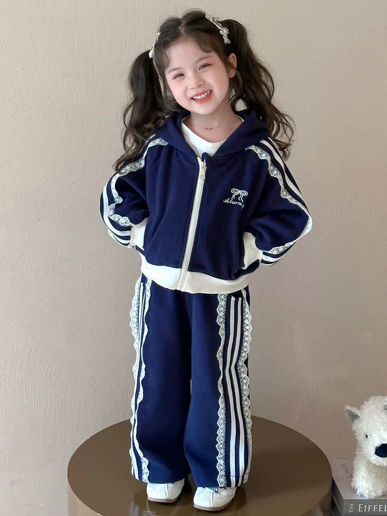 女童套装春秋季2025新款小童超好看儿童装秋装女宝宝洋气时髦衣服