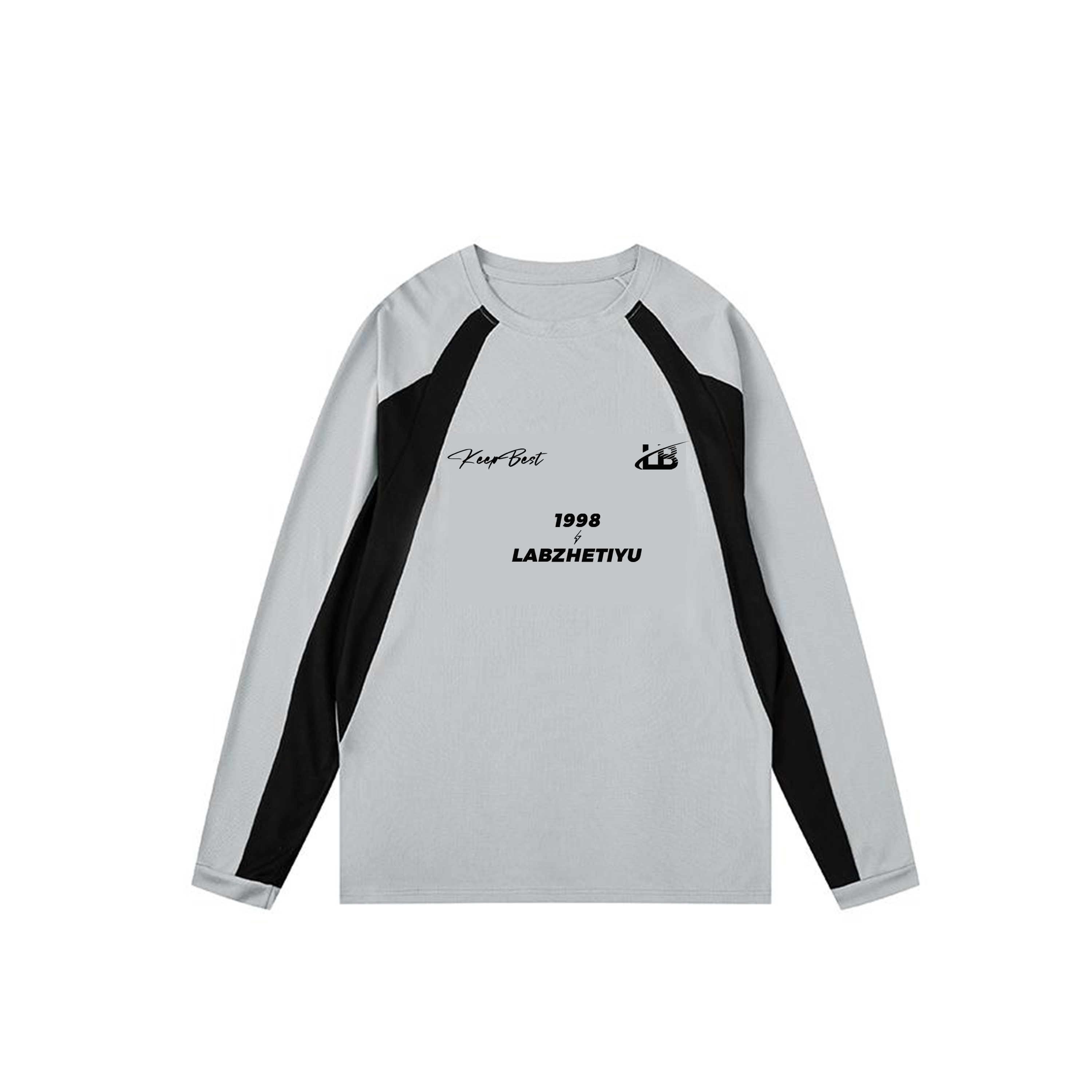 美式穿搭拼色篮球训练健身跑步运动透气长袖秋季宽松男士长袖t恤