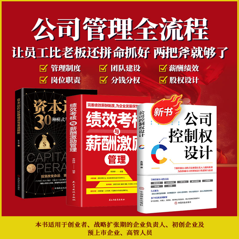 公司控制权设计+绩效考核与薪酬激励+资本运作30种模式HHY