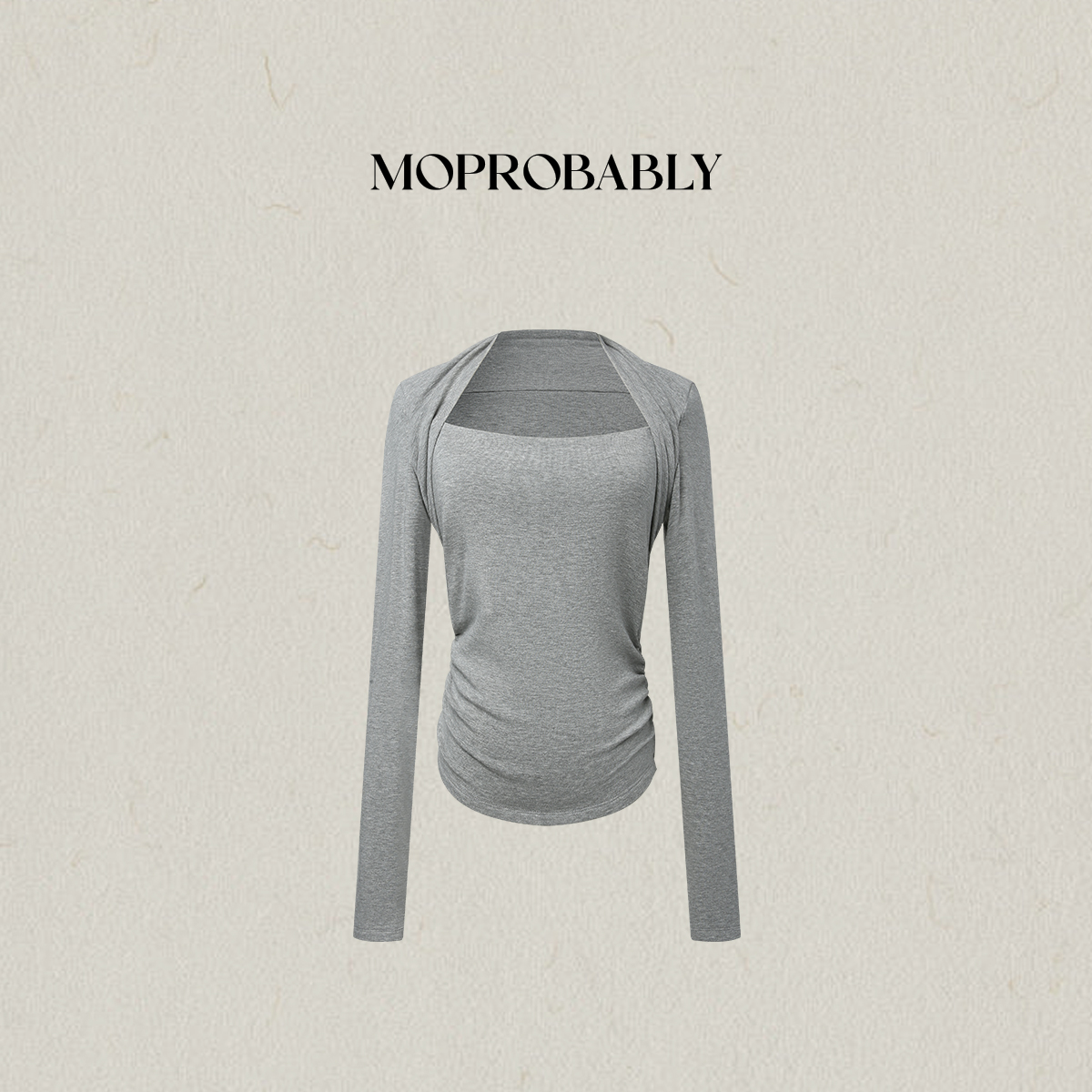 Moprobably李予诺「尤美里」辣妹修身百搭时尚针织T恤L5447030