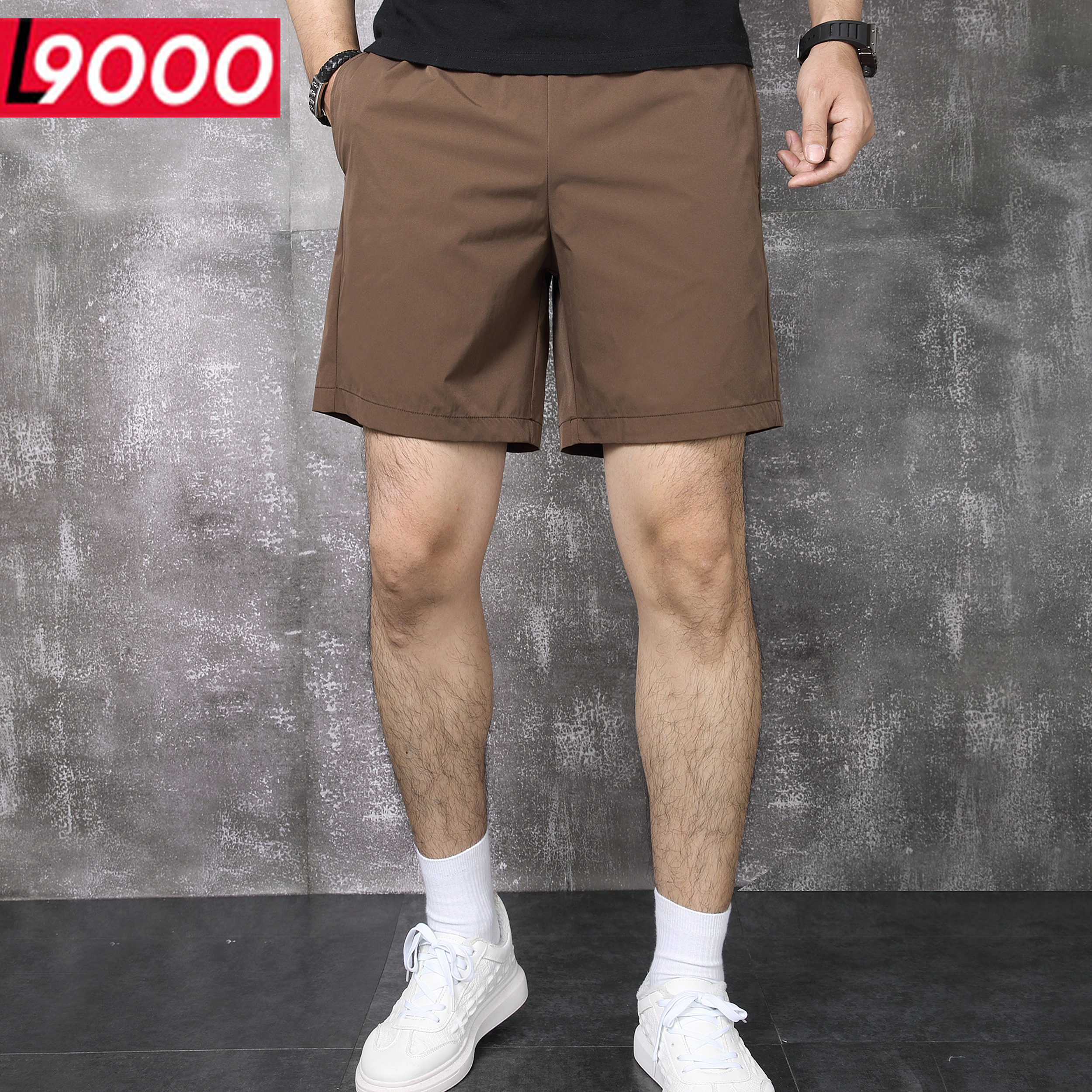 2025新款薄款四分运动速干短裤夏季男士健身跑步冰丝休闲沙滩裤男