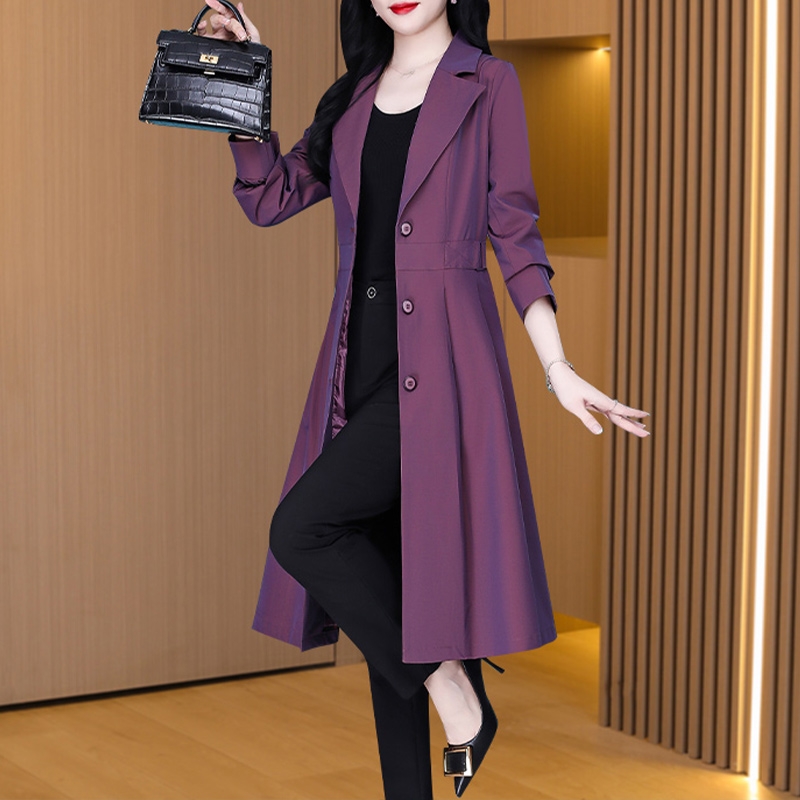 杭州意法风衣外套女2025春秋新款爆贵夫人品牌妈妈中长款薄款大衣