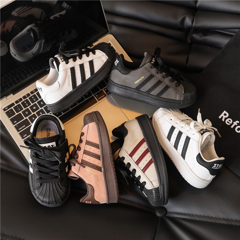 【经典贝壳头】女童男童春秋新款韩版儿童百搭复古时尚板鞋-9966