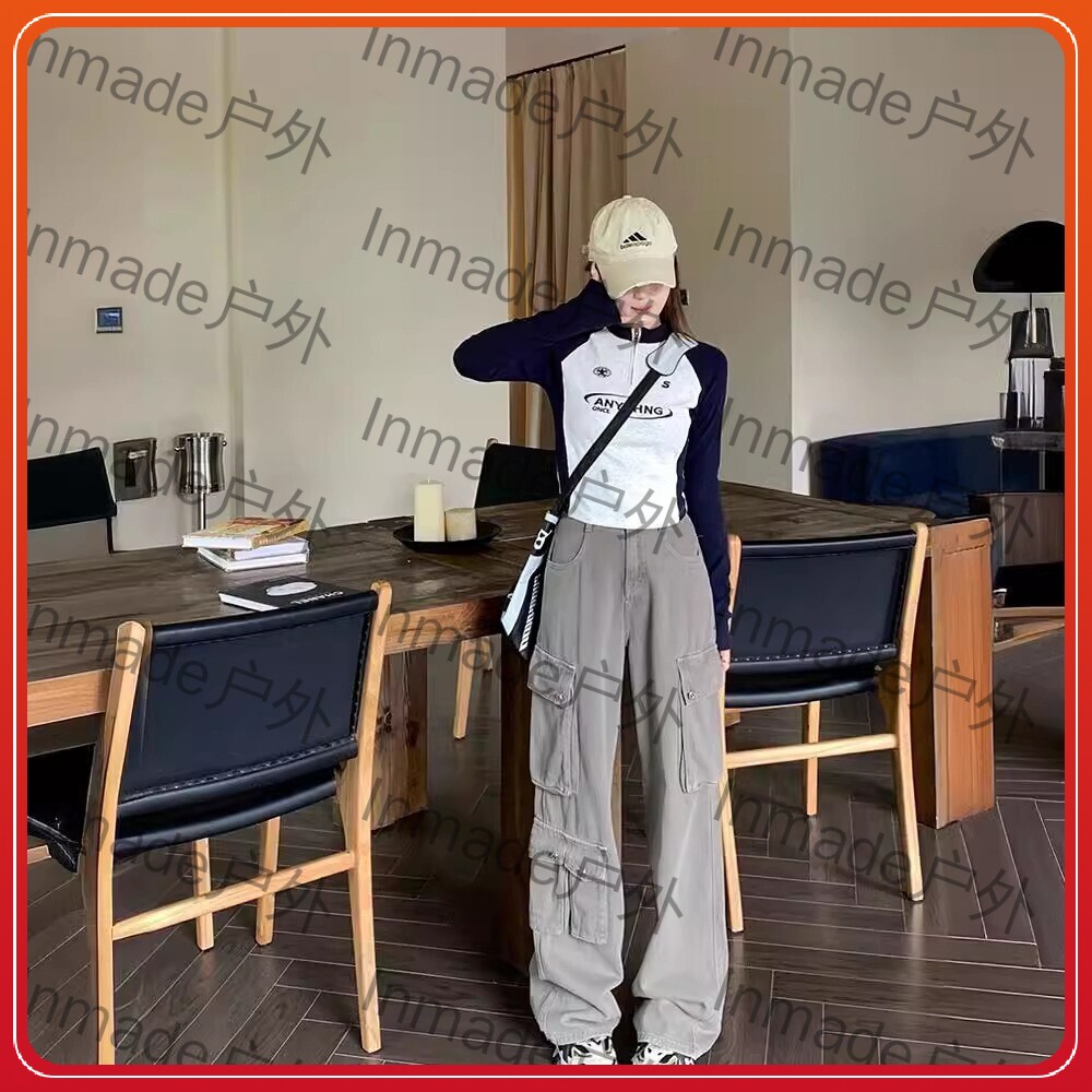 夏季多巴胺户外骑行百搭凉感舒适速干轻盈运动休闲拼接防晒长袖