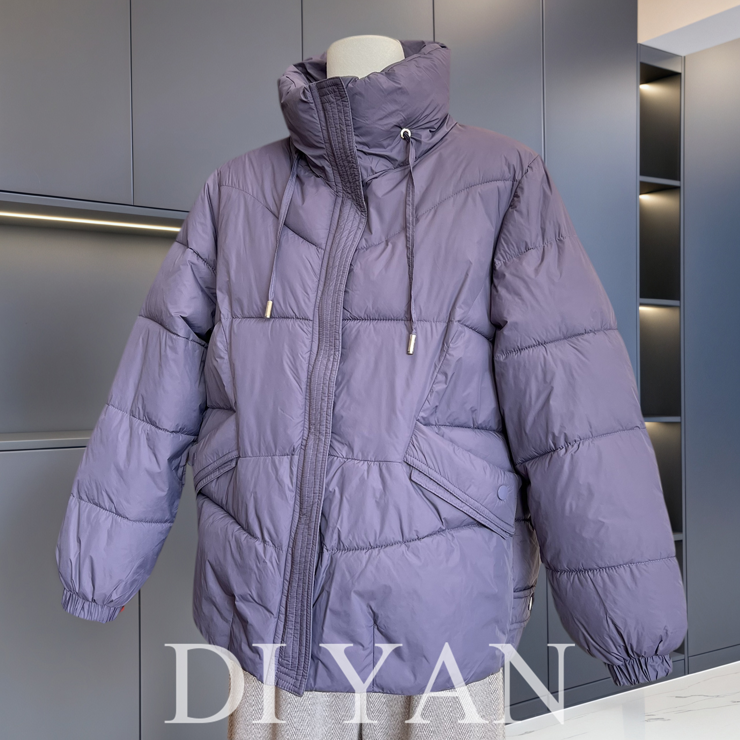 时尚新款妈妈装加厚短款立领棉衣开衫中老年女士保暖冬季棉服外套