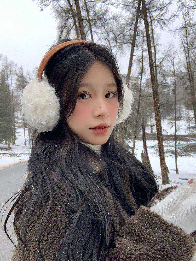 2025秋冬新款羊羔毛耳罩女冬季毛绒耳暖防冻耳捂子耳机式保暖耳包