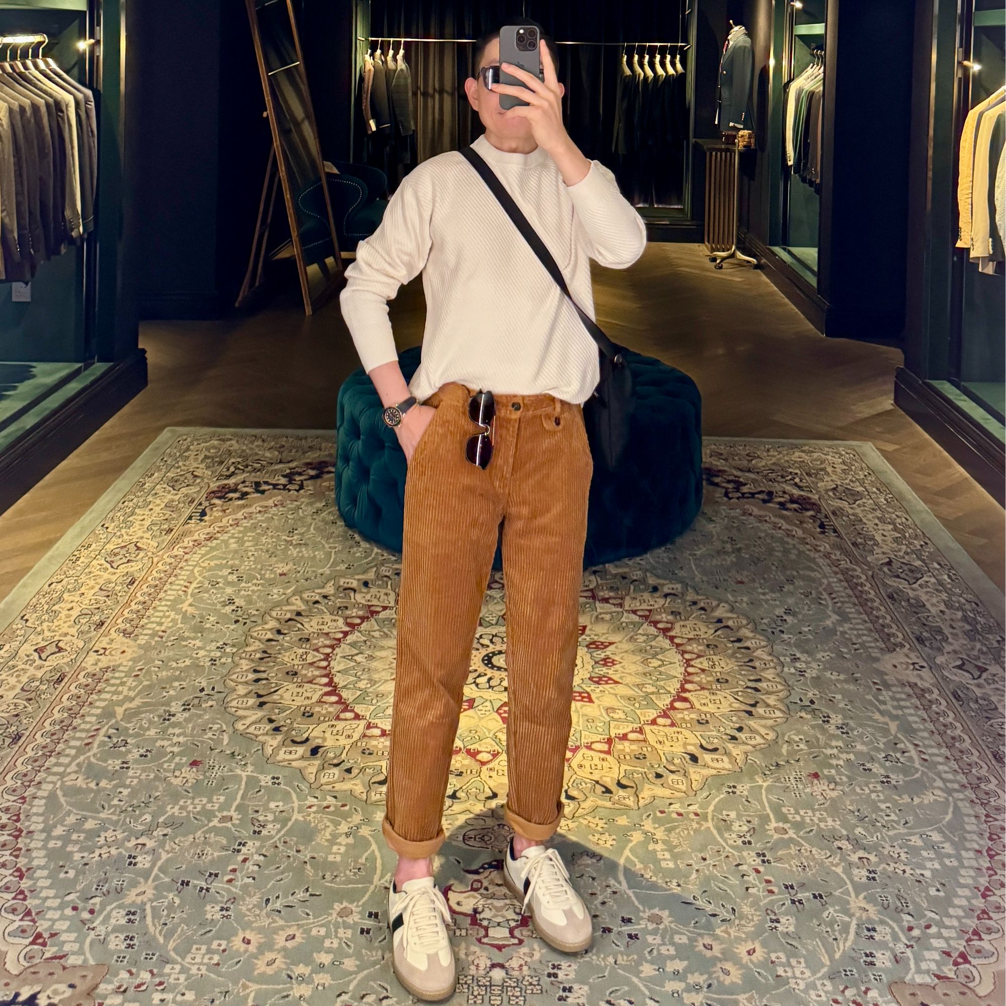 DIERTUUO迪途-26201男士秋冬时尚休闲百搭灯芯绒纯色小直筒裤子