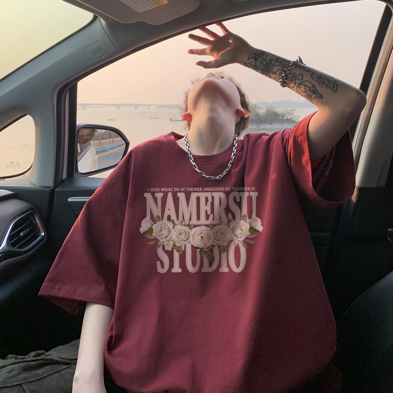 纯棉oversize重磅百搭短袖T恤cleanfit夏季潮牌少年感穿搭五分袖