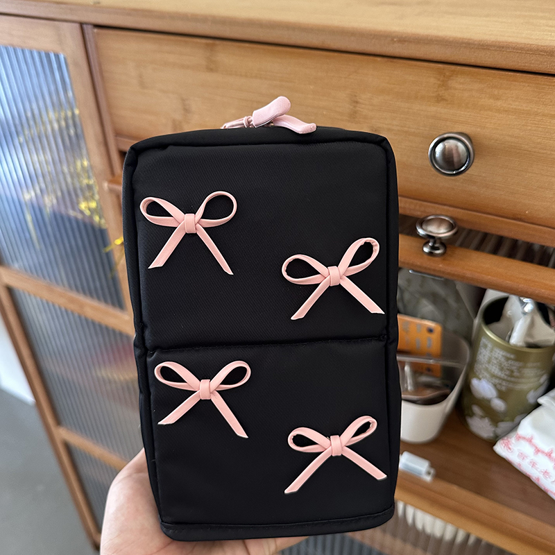 【冬冬推荐】网红同款原单化妆包ins可爱蝴蝶结刷子收纳包大容量