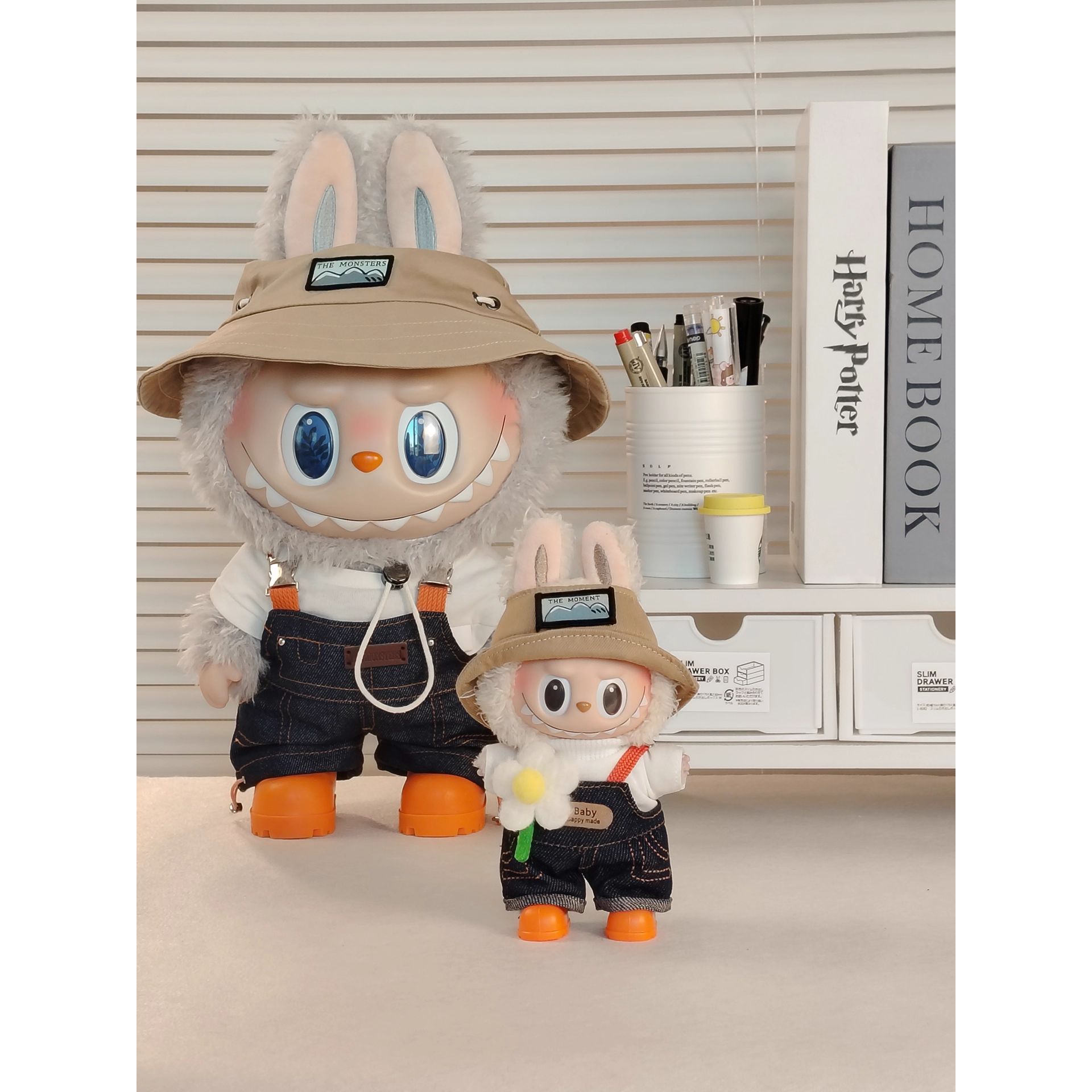 labubu一三四代心底密码小春野玩偶娃衣拉布布搪胶新款国王皇冠服